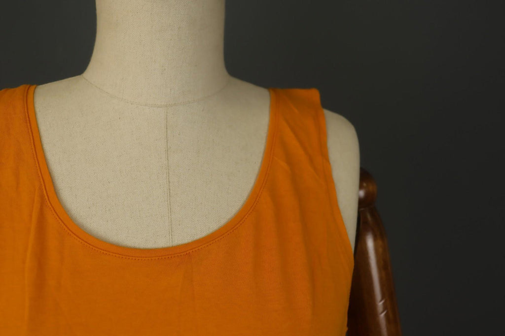 GUDRUN SJODEN Yellow Sleeveless Round Neck Stretch Pullover Tank Top – Size M – Used
