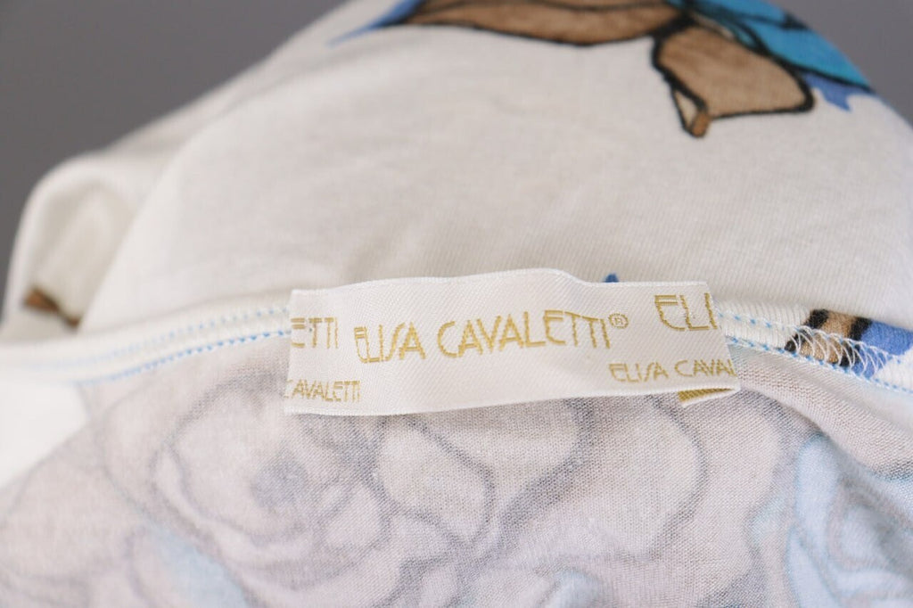 Bottega by Elisa Cavaletti White Floral Linen 3/4 Sleeve Top Shirt – Size L