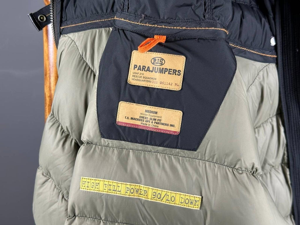 PARAJUMPERS Masterpiece Series Full Zip Hooded Down Parka Jacket – Size M