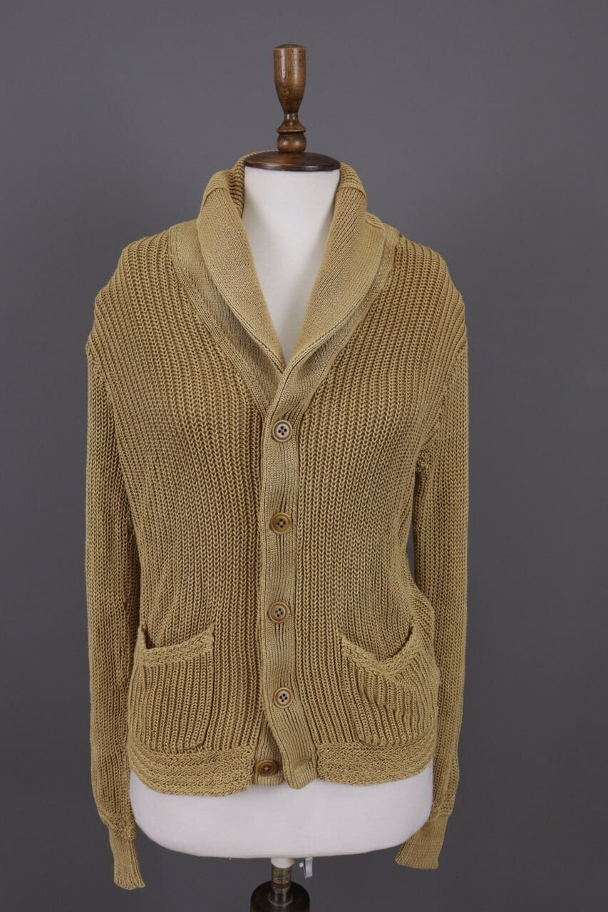 Polo Jeans Company Ralph Lauren Brown Open Knit Cardigan Jacket – Size S
