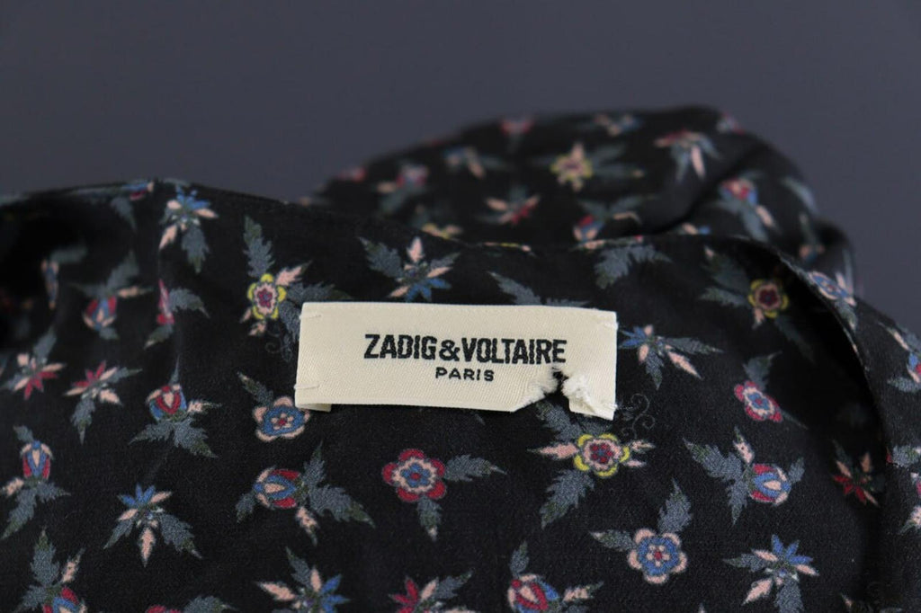 ZADIG & VOLTAIRE Remus Liberty Black Floral Long Sleeve Summer Dress – Size XS