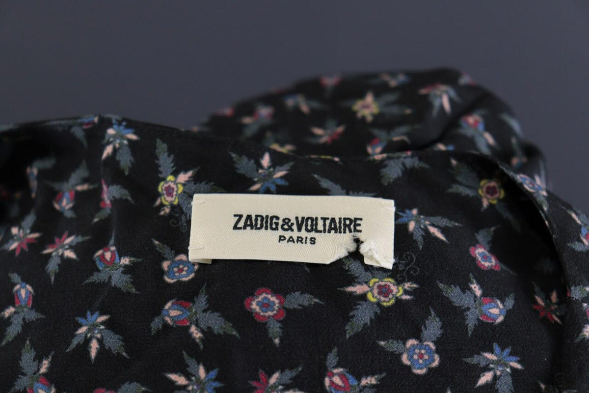 ZADIG & VOLTAIRE Remus Liberty Black Floral Long Sleeve Summer Dress – Size XS