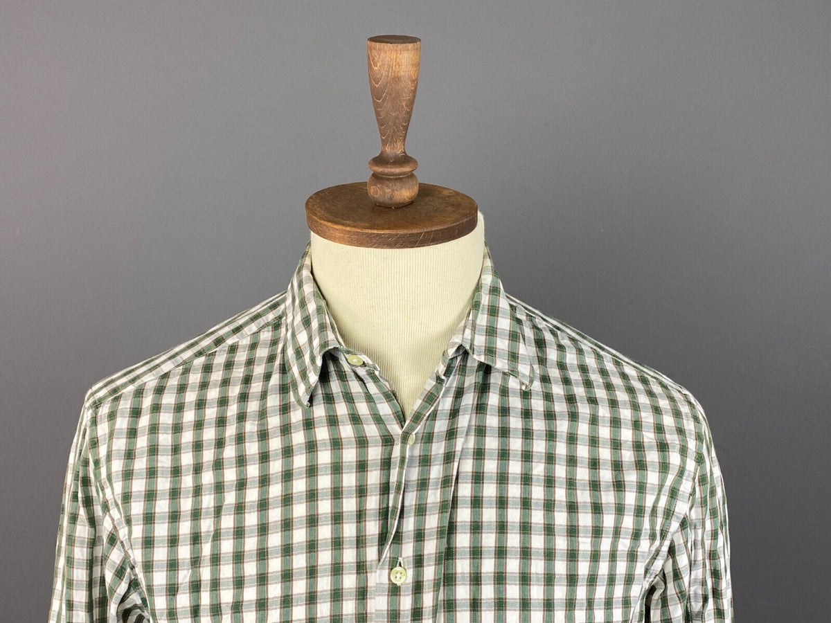 Barbour Sporting Green Check Button Down Shirt – Size US S / UK M