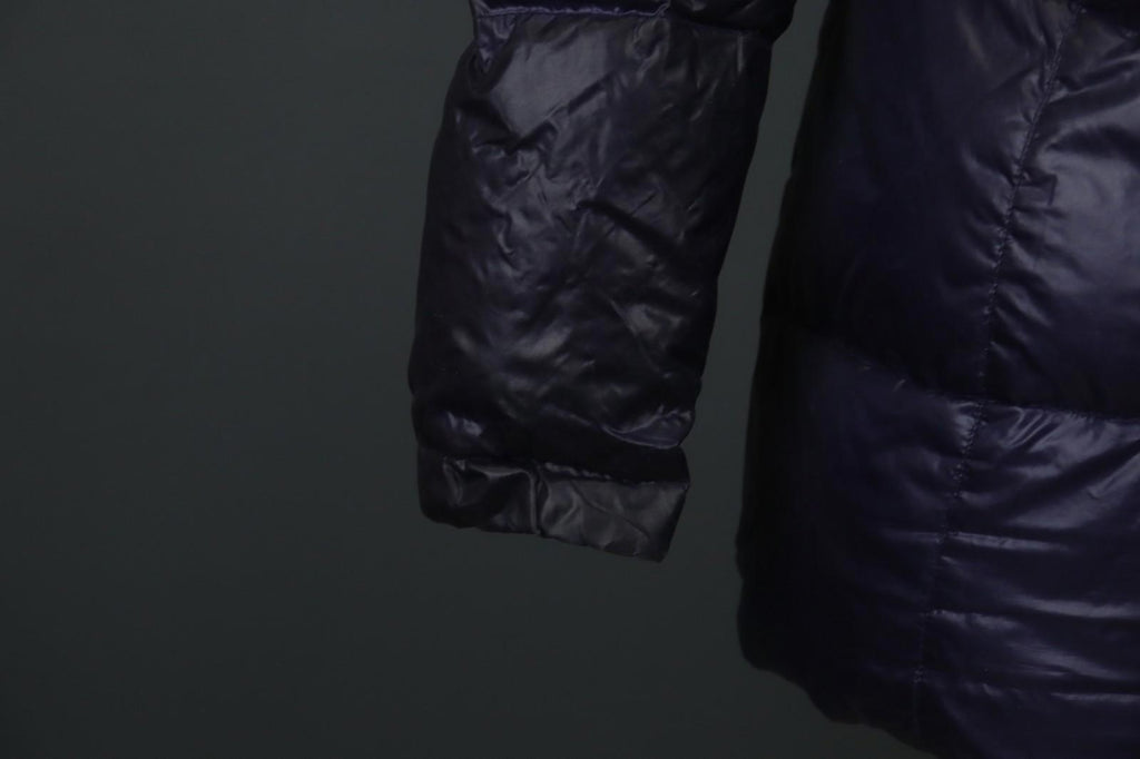 KJUS Purple Long Sleeve Mock Neck Zip Pocket Full Zip Hooded Puffer Jacket Sz S