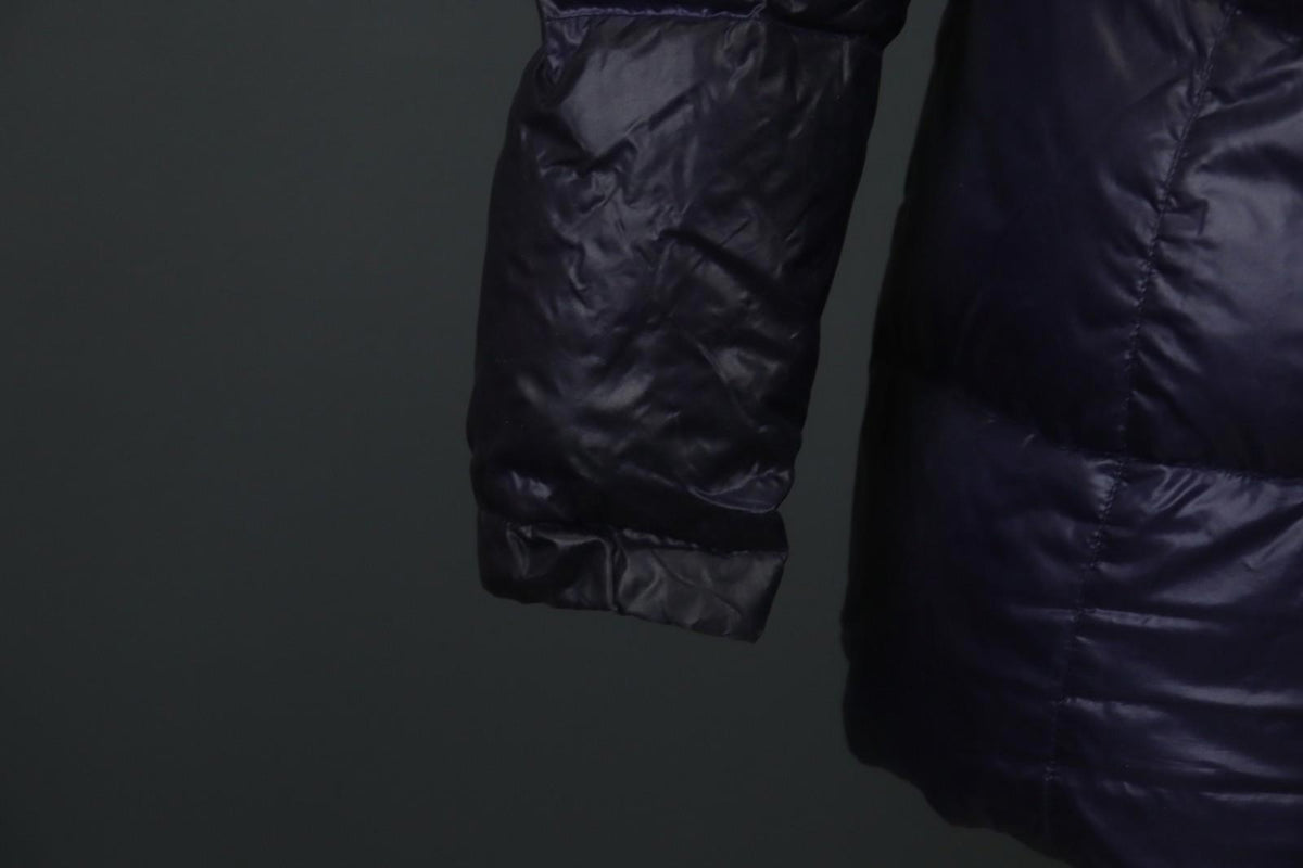 KJUS Purple Long Sleeve Mock Neck Zip Pocket Full Zip Hooded Puffer Jacket Sz S