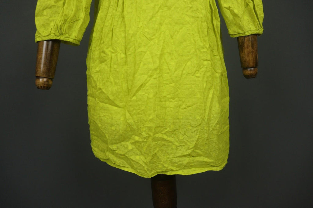 GUDRUN SJODEN Lemon Regular Fit Long Sleeve Button Front Shirt Dress – Size M