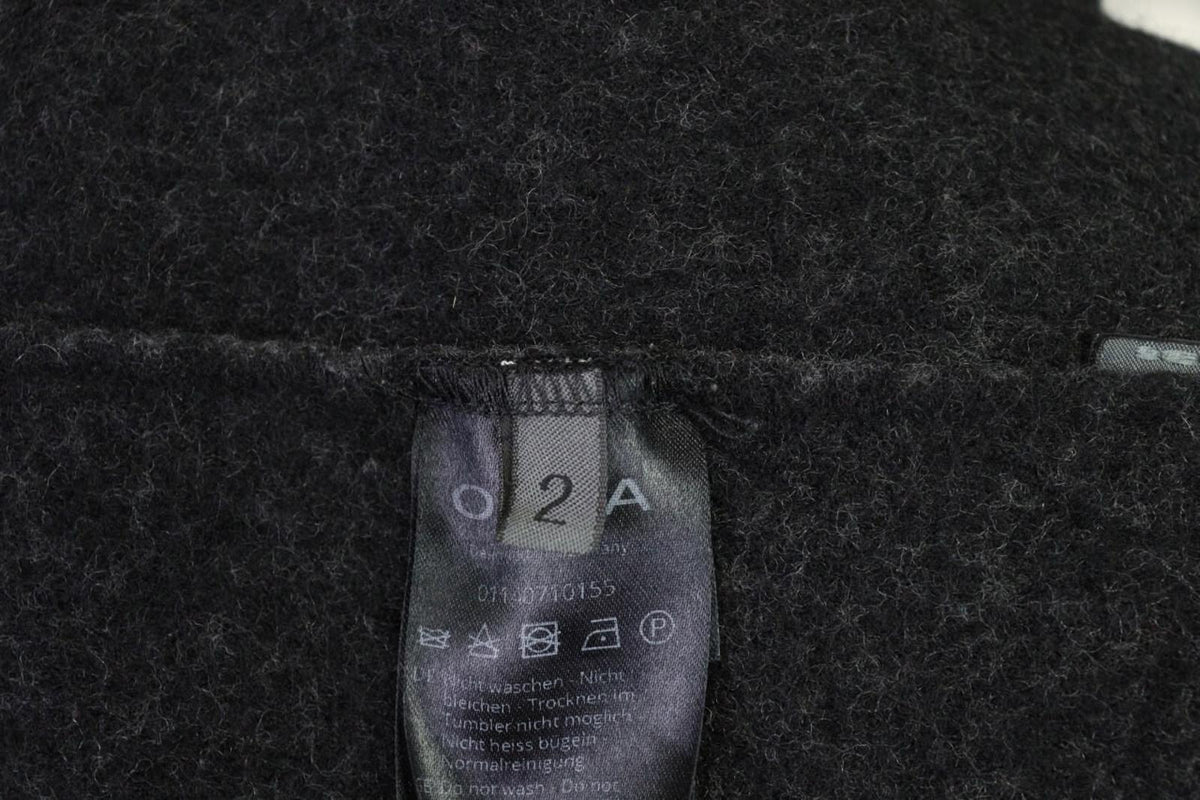 OSKA Gray Plaid Full Zip Hooded Wool Lagenlook Jacket – Size 2