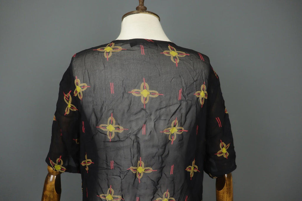 GUDRUN SJÖDEN Multi Floral Viscose Long Sleeve Button Front Shirt Dress – Size M