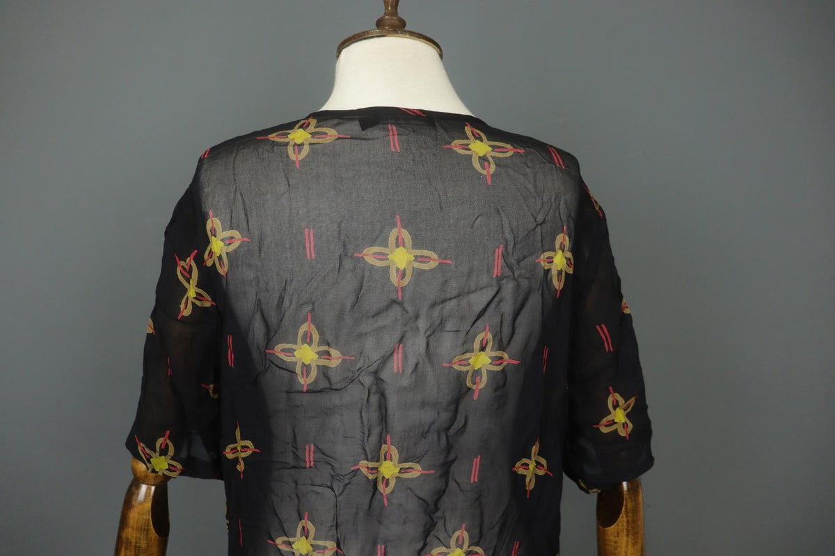 GUDRUN SJÖDEN Multi Floral Viscose Long Sleeve Button Front Shirt Dress – Size M
