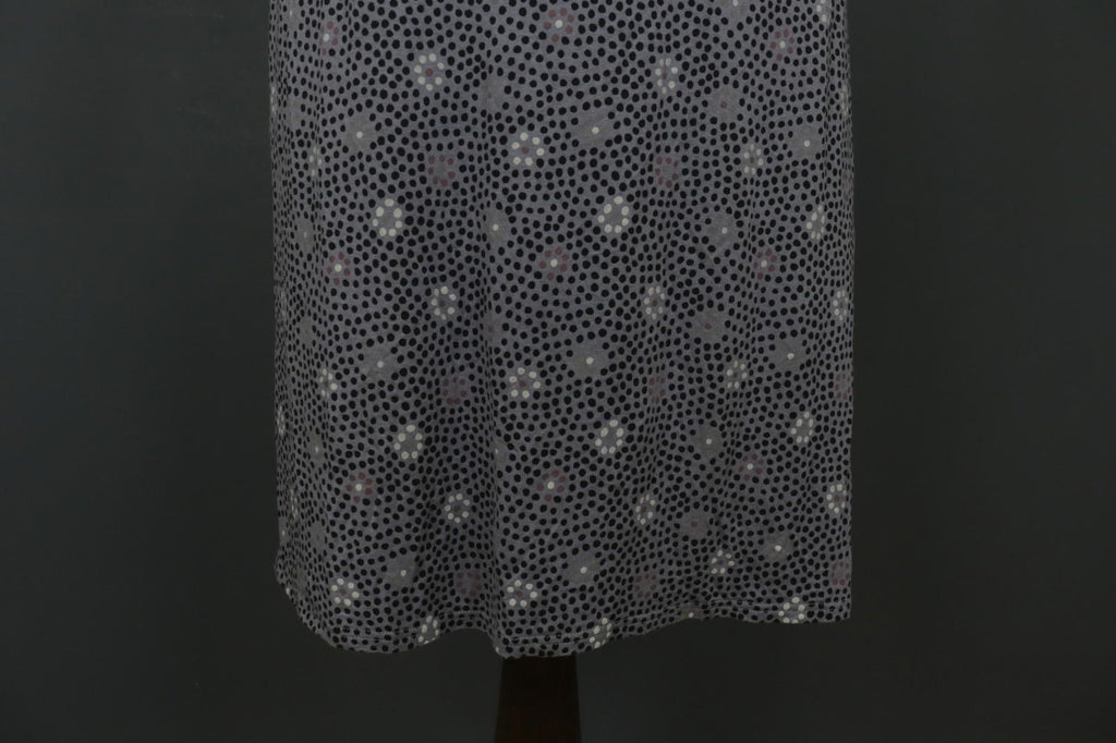 GUDRUN SJODEN Gray Modal Floral Scoop Neck Wide Strap Pullover Tank Dress – Size L
