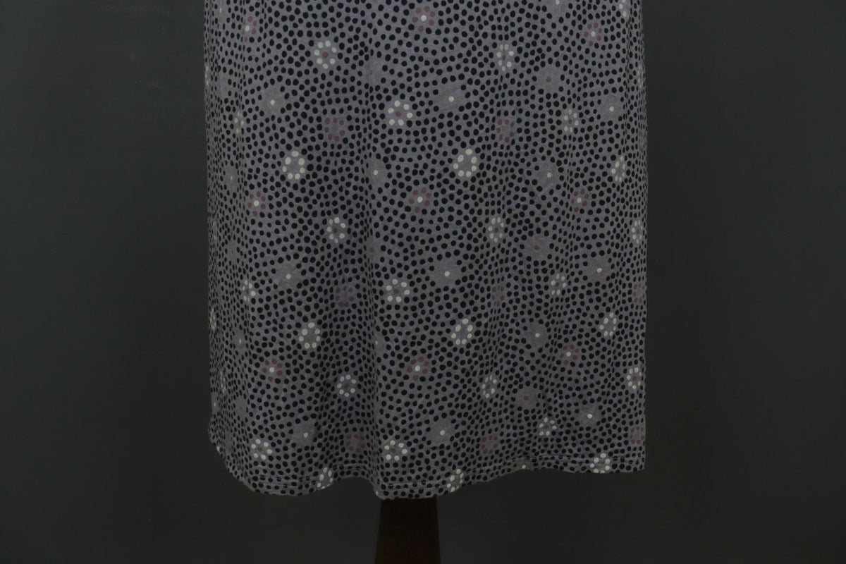 GUDRUN SJODEN Gray Modal Floral Scoop Neck Wide Strap Pullover Tank Dress – Size L