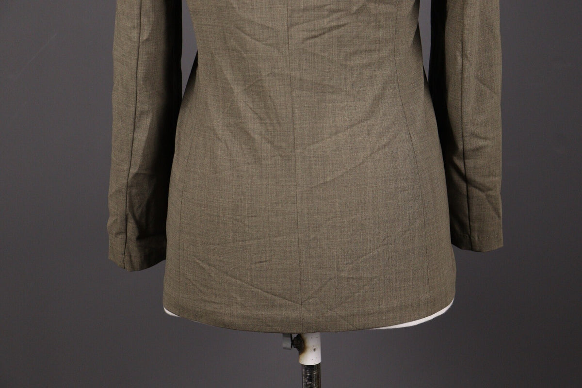 Max Mara Wool Plus Lycra Brown Zip Lightweight Jacket – Size USA 4 GB 8