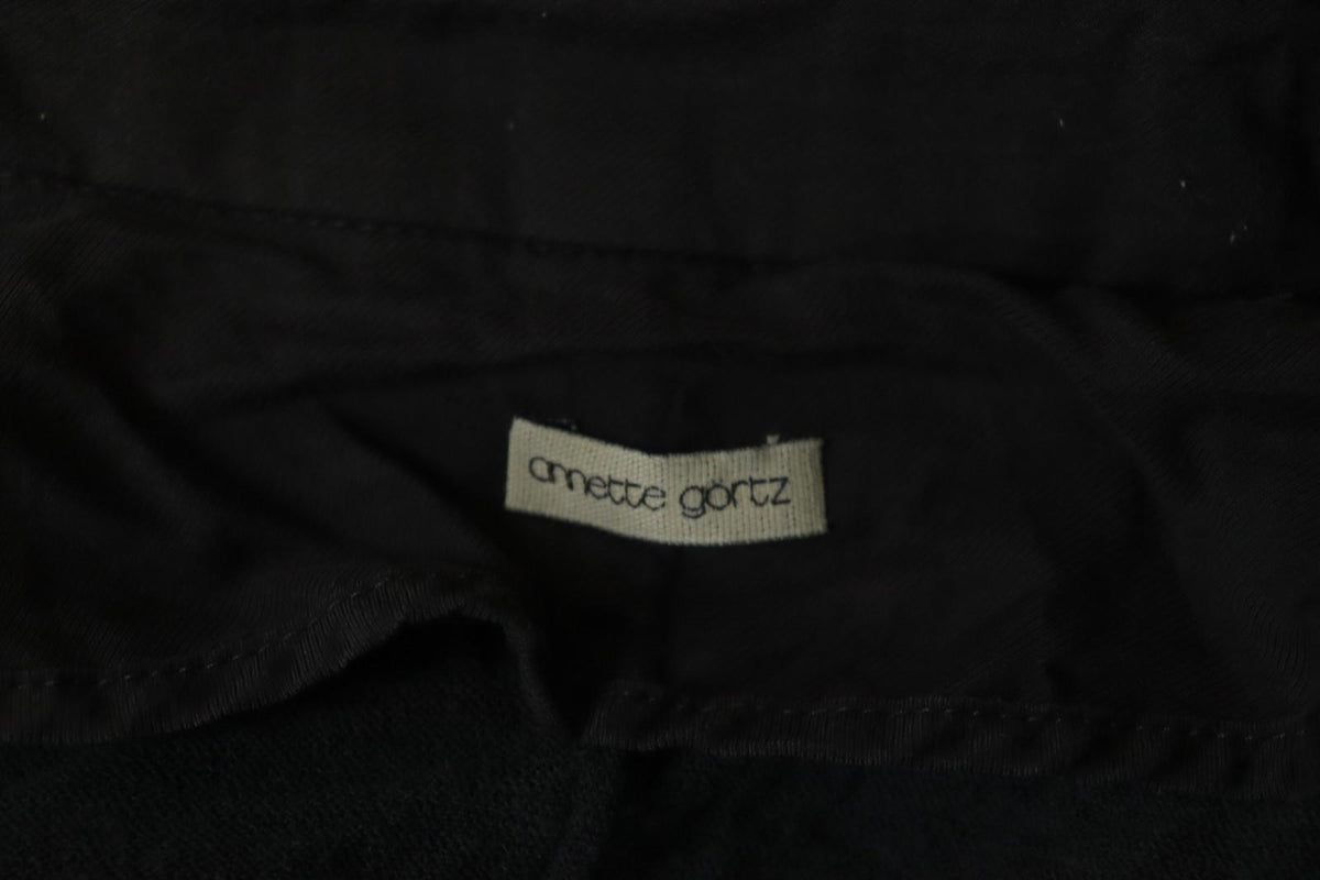 ANNETTE GORTZ Black Wool Collared Long Sleeve Button Front Shirt Top – Size XS