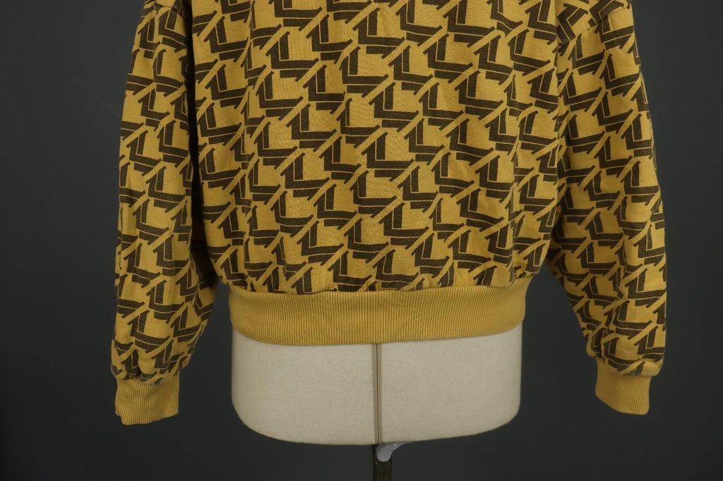 Karl Kani Multi Geometric Fleece Lined Raglan Sleeve Pullover Sweatshirt – Size M