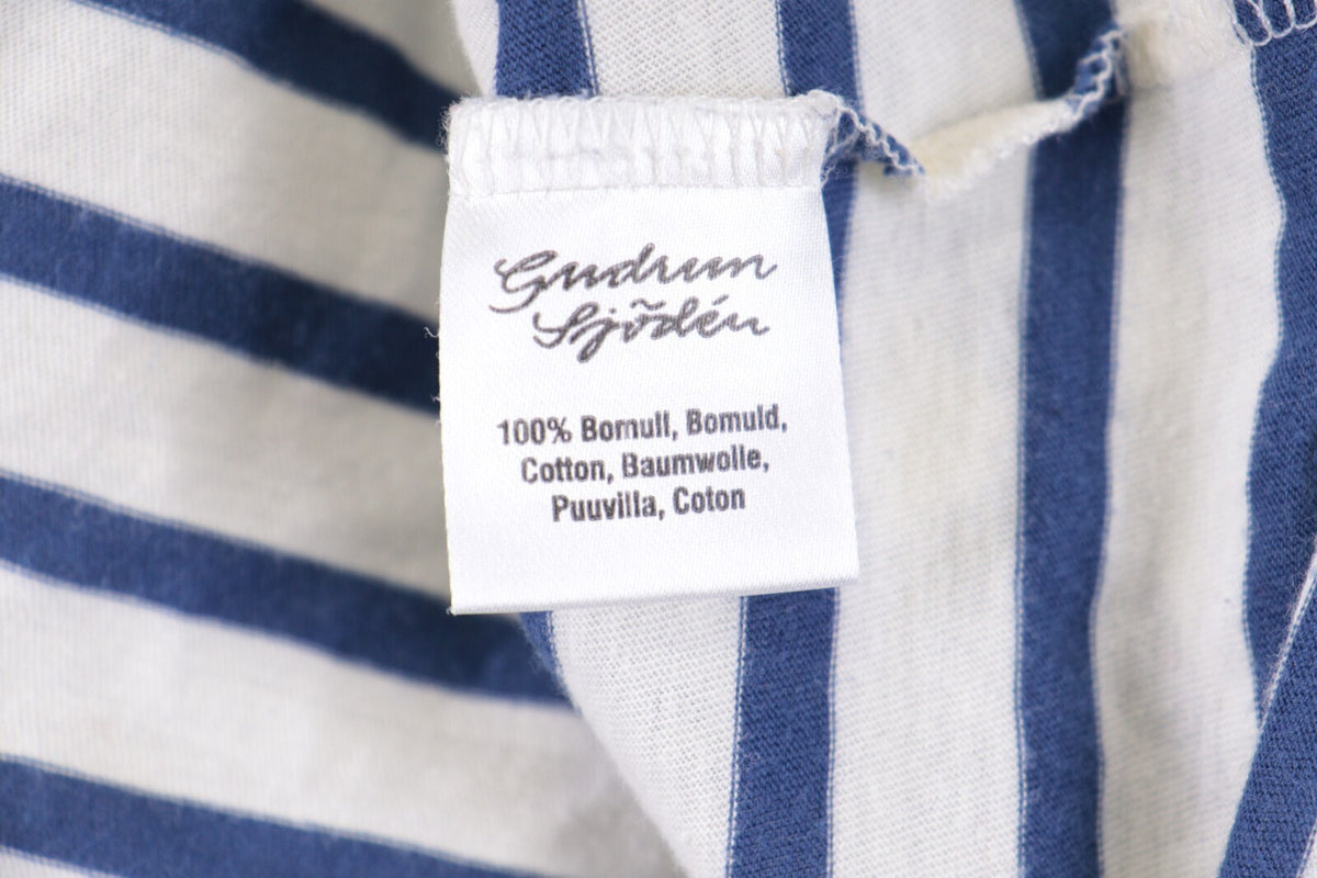 Gudrun Sjoden Multicolor Striped Short Sleeve Relaxed Blouse Shirt – Size L
