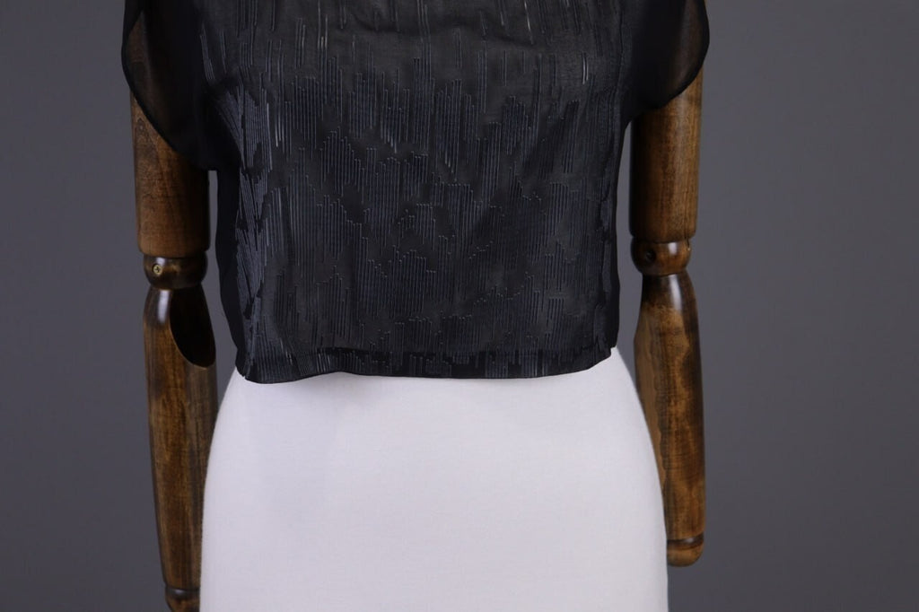 Cop Copine Black Olanko Robe Short Sleeve Summer Mesh Top Shirt – Size 40