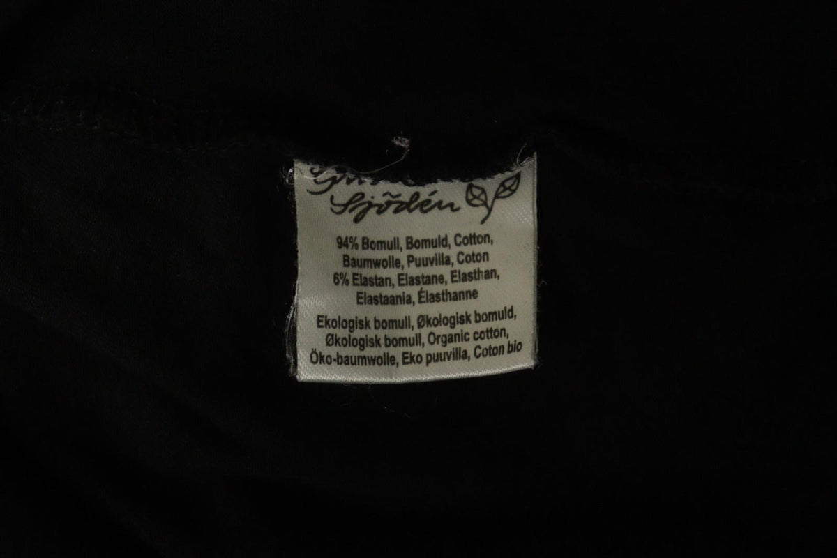 GUDRUN SJODEN Black Cotton Round Neck Sleeveless Pullover Tank Dress – Size S