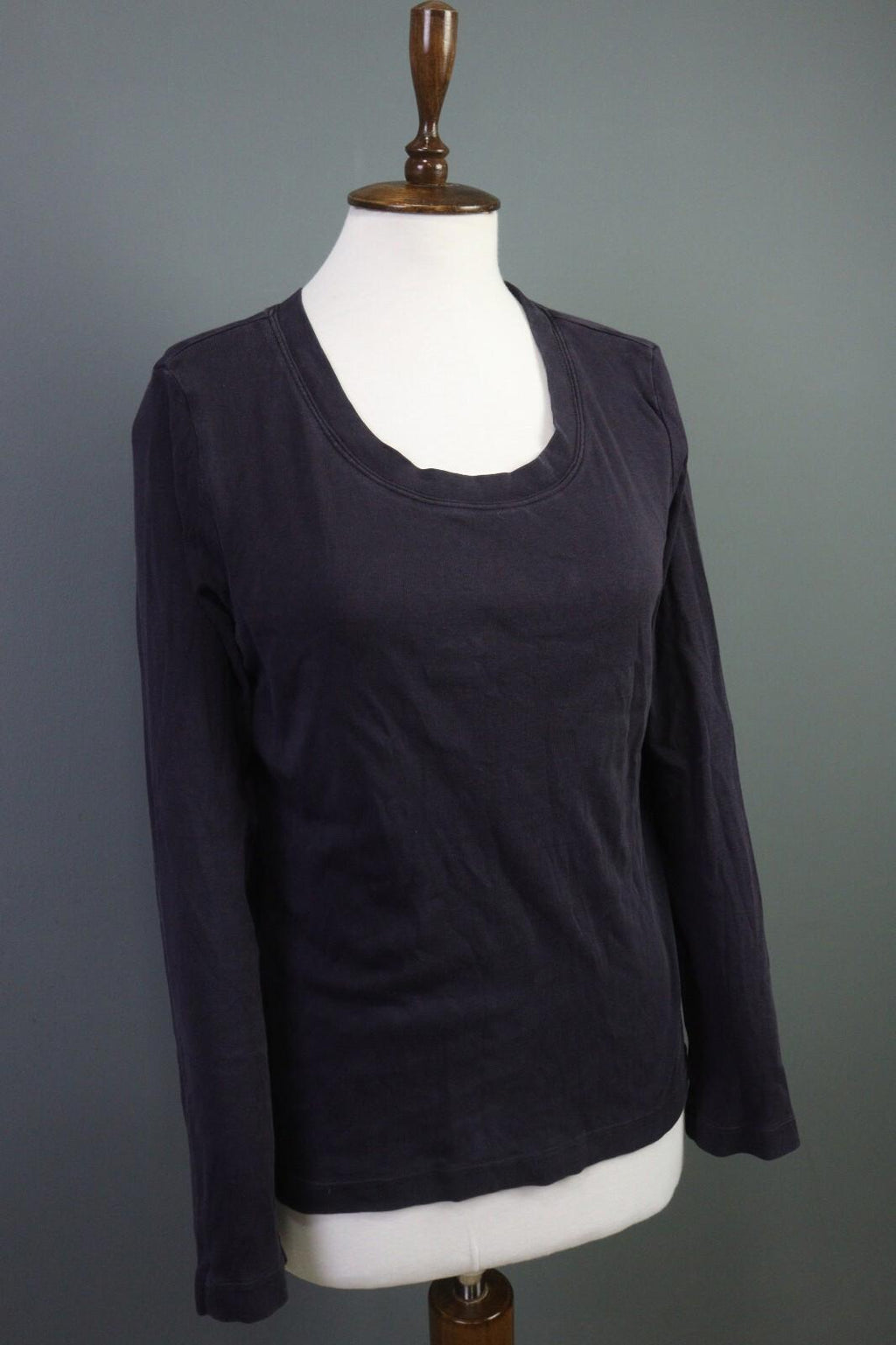 OSKA Blue Long Sleeve Round Neck Top Shirt Blouse – Size 2
