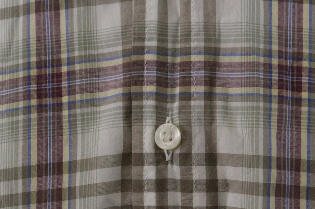 Etro Milano Beige Check Long Sleeve Button Down Shirt – Size XL