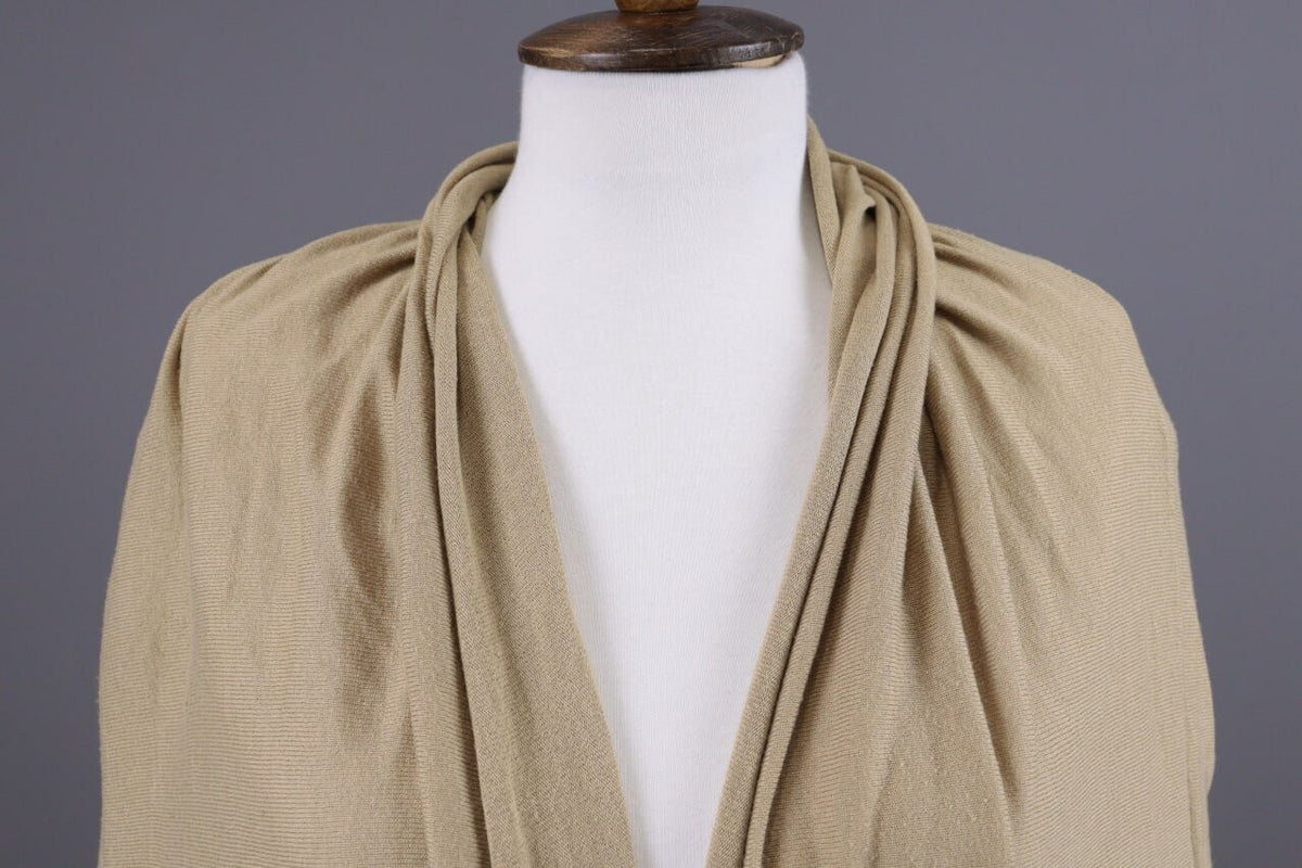 Lauren Ralph Lauren Beige Lagenlook Silk Open Front Cardigan Cape – Size L