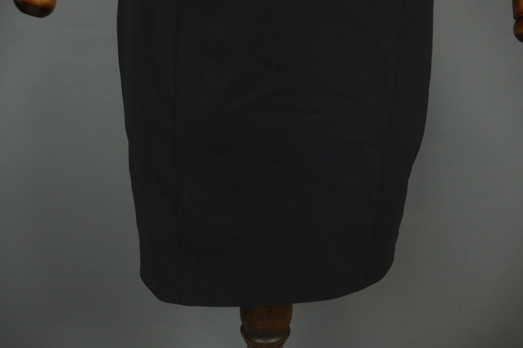 SARAH PACINI Black Long Sleeve Round Neck Pullover Bodycon Dress – Size S / M