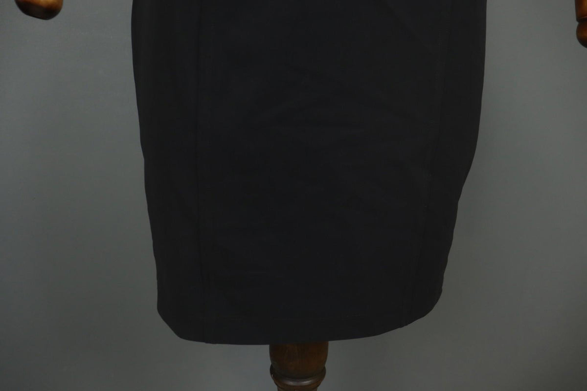 SARAH PACINI Black Long Sleeve Round Neck Pullover Bodycon Dress – Size S / M