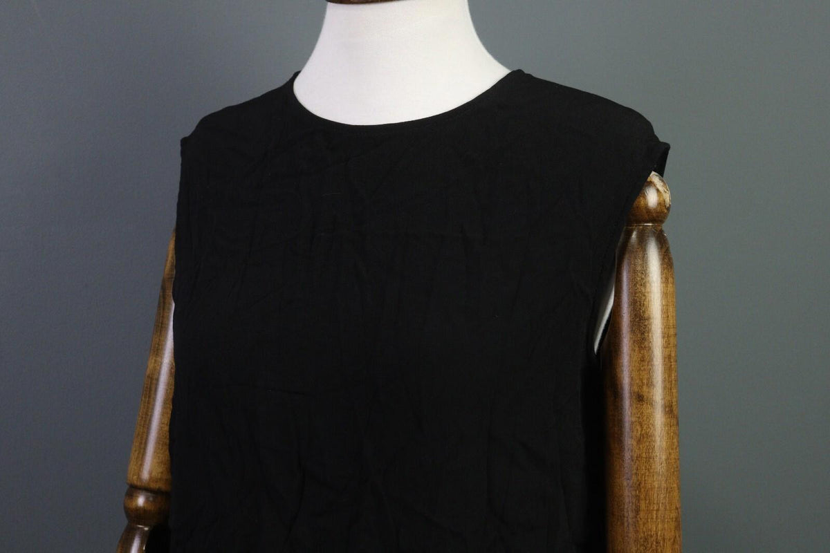 ANNETTE GORTZ Black Viscose Knee Length Sheath Dress – Size 40
