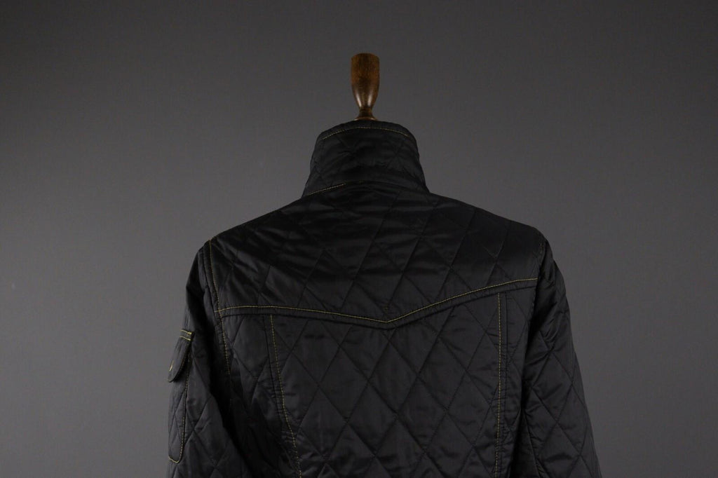 BARBOUR INTERNATIONAL Black Quilted Polyester Jacket – Size UK6 US10 EU36
