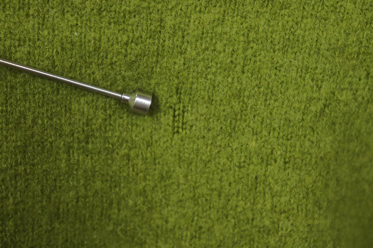 GUDRUN SJODEN Green 100% Wool Tight Knitted Crew Neck Pullover Sweater – Size L