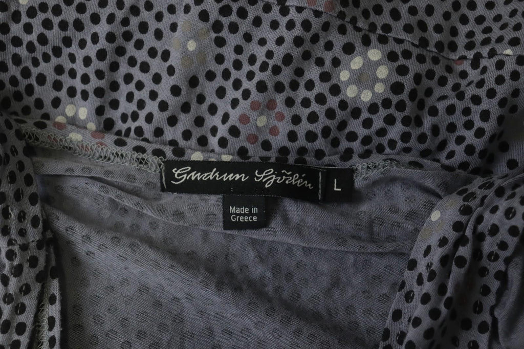 GUDRUN SJODEN Gray Modal Floral Scoop Neck Wide Strap Pullover Tank Dress – Size L