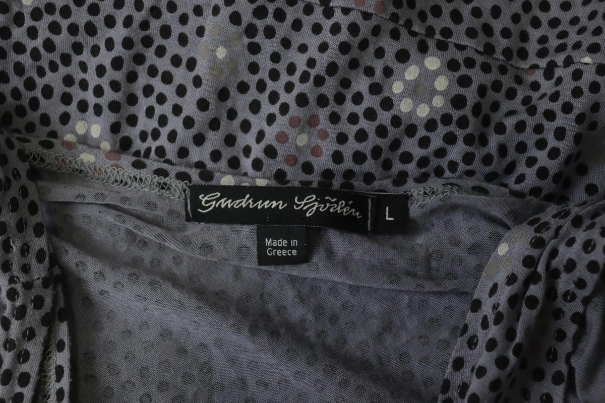GUDRUN SJODEN Gray Modal Floral Scoop Neck Wide Strap Pullover Tank Dress – Size L