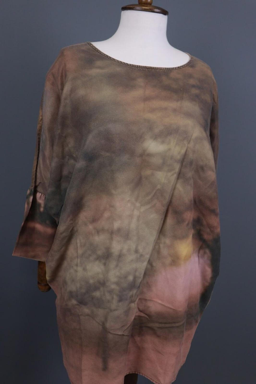 STINE GOYA Multicolor Printed Long Sleeve Lagenlook Relaxed Midi Dress – Size XS