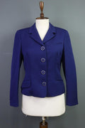 VERSACE CLASSIC V2 Blue Single Breasted Cropped Blazer Coat – Size 42