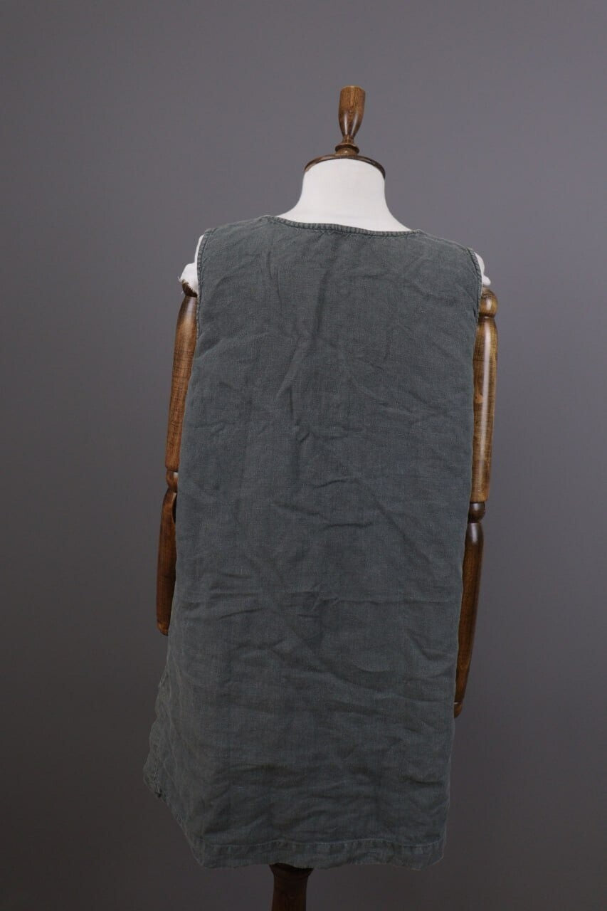 Oska Gray Linen Relaxed Lagenlook Oversized Tunic Dress – Size 4