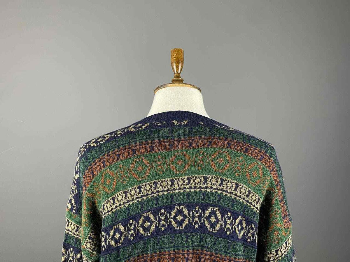 LACOSTE Vintage Multicolor Knitted Wool/Alpaca/Acrylic Sweater – Size 5/L
