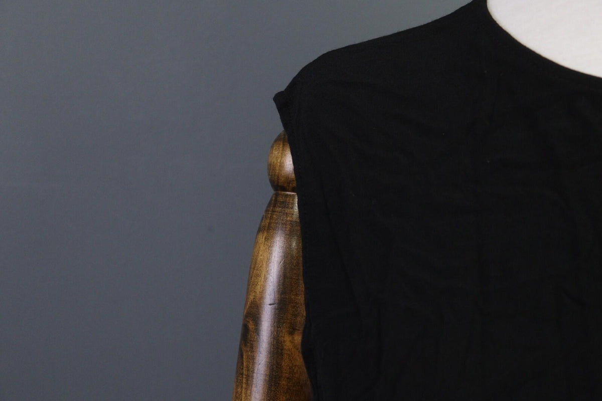 ANNETTE GORTZ Black Viscose Knee Length Sheath Dress – Size 40