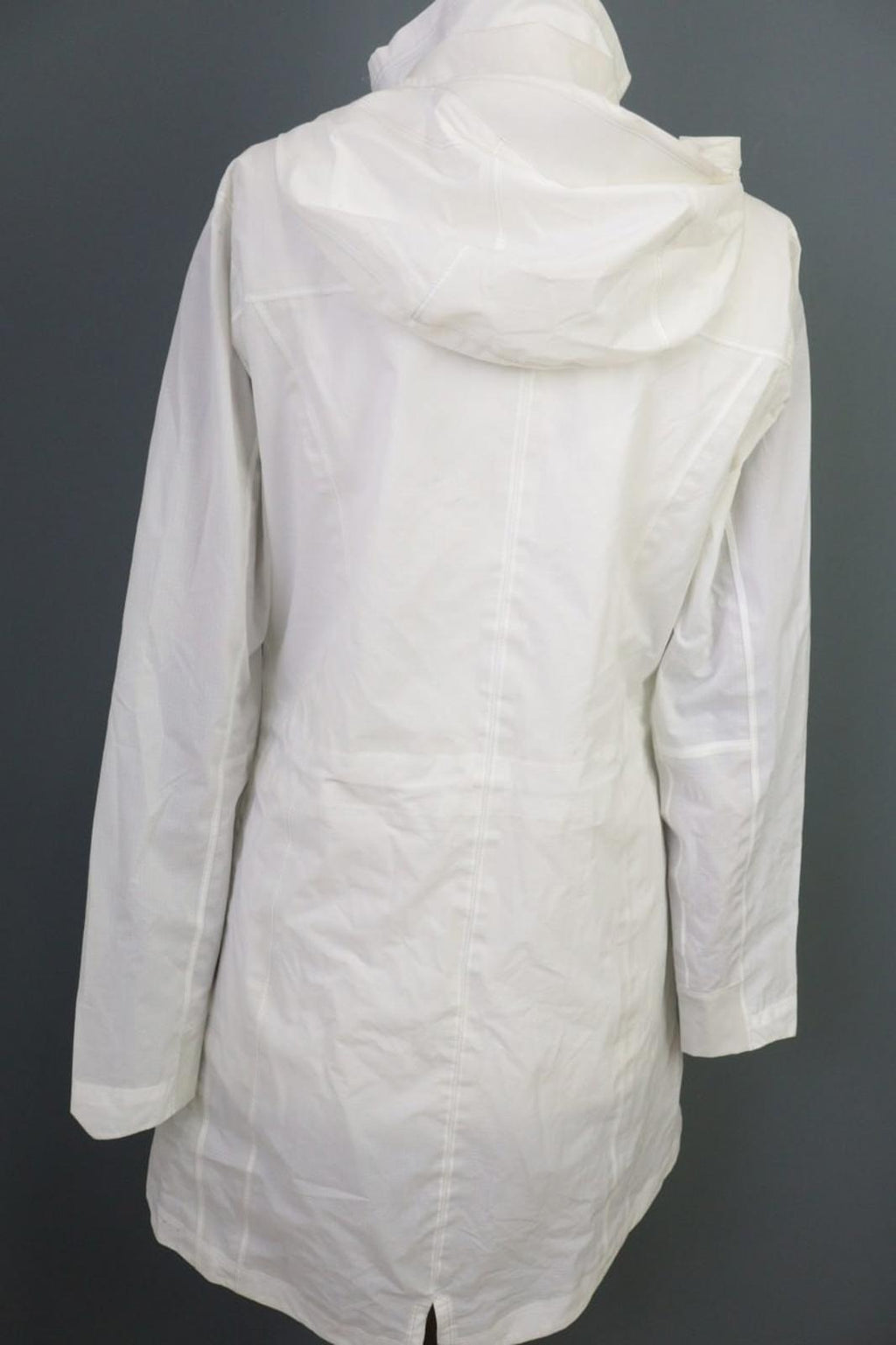 KUHL White Classic Fit High Neck Casual Long Sleeve Full Zip Hooded Jacket Sz M – Used