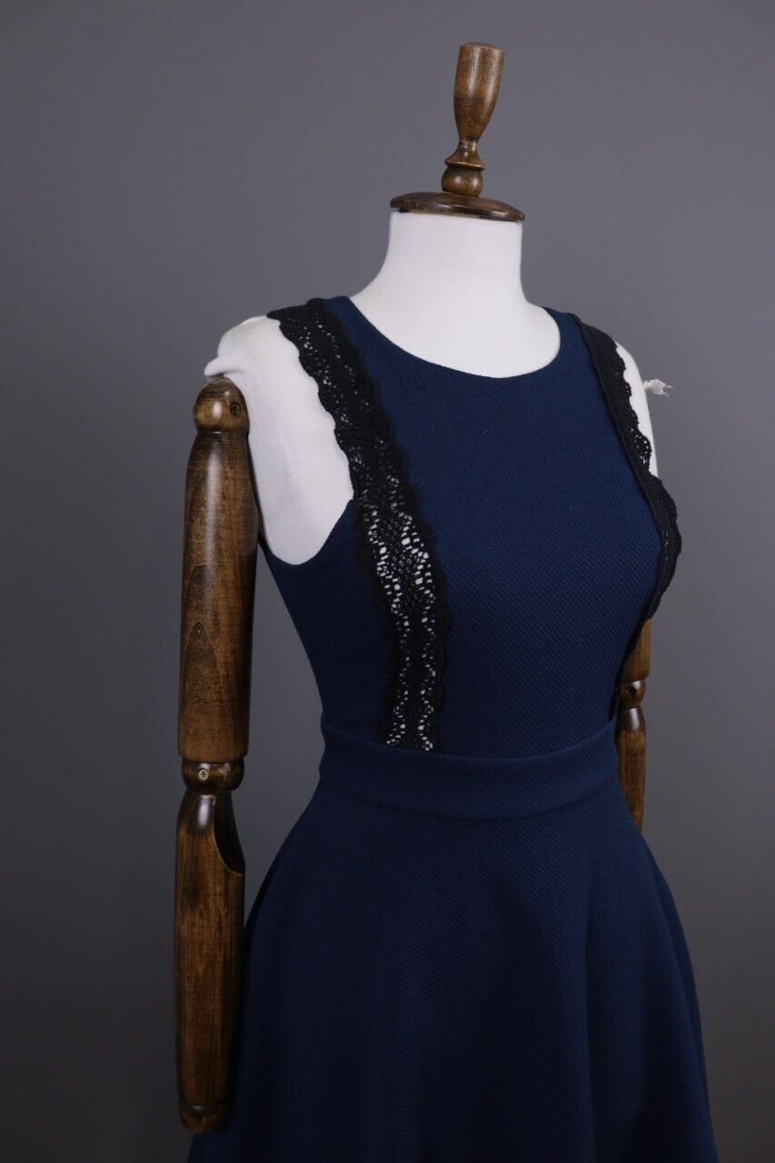 Claudie Pierlot Blue Summer Party Cocktail Evening Skeater Dress – Size 36