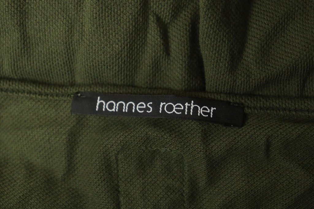 HANNES ROETHER Green Cotton Long Sleeve Round Neck Pullover Tunic Top M/L