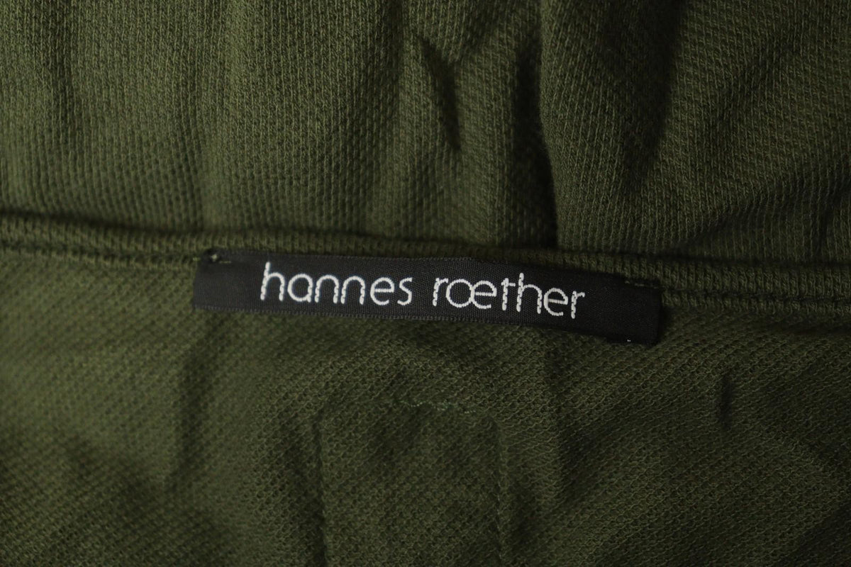 HANNES ROETHER Green Cotton Long Sleeve Round Neck Pullover Tunic Top M/L