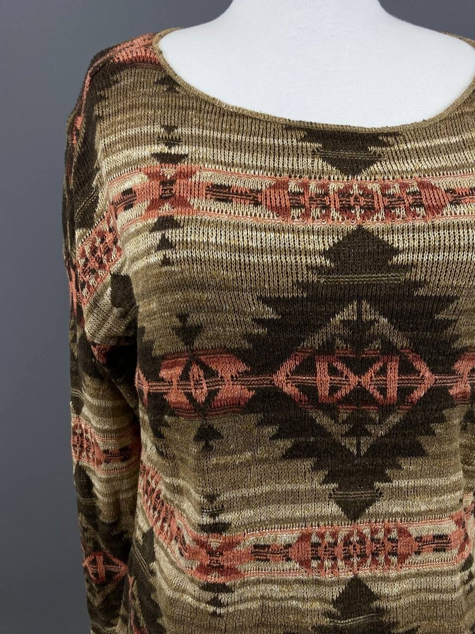 Denim & Supply Ralph Lauren Multicolor Aztec Geometric Knit Sweater – Size M