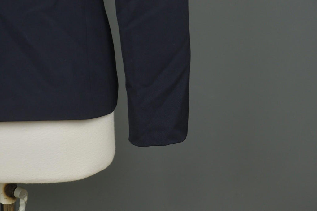 VALENTINO ROMA Navy Long Sleeve Mock Neck Formal Full Zip Blazer Jacket – Size 46