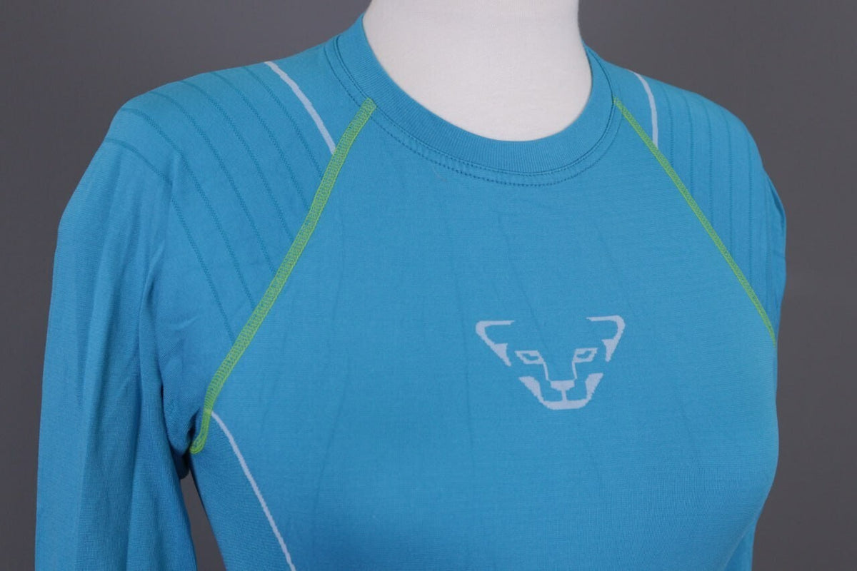 Dynafit Crew Neck Blue Big Logo Activewear Baselayer Shirt – Size S 42 – Used