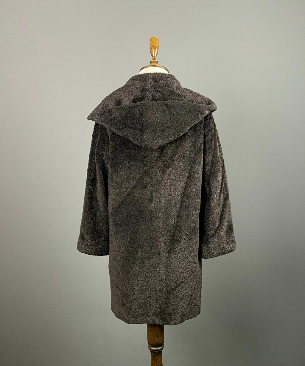 Max Mara Brown Alpaca Wool Oversized Hooded Over Coat – Women's US 8 GB 10