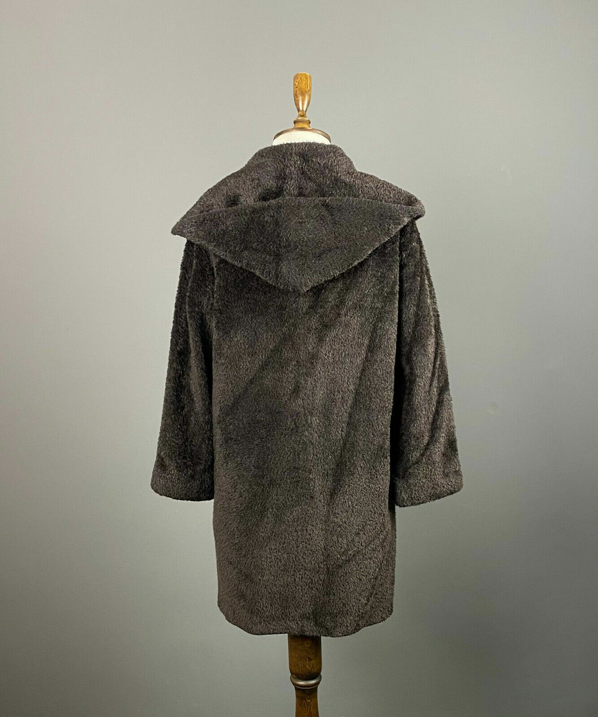 Max Mara Brown Alpaca Wool Oversized Hooded Over Coat – Women's US 8 GB 10