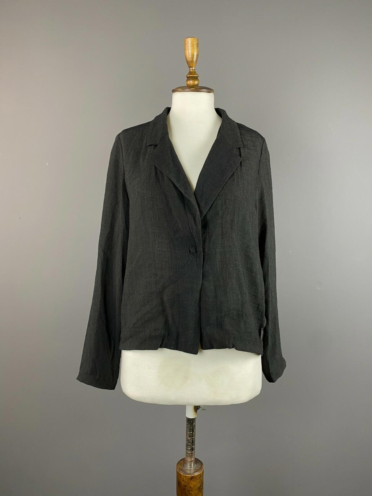 COP COPINE Black Mepris Veste One Button Blazer Jacket – Size 40