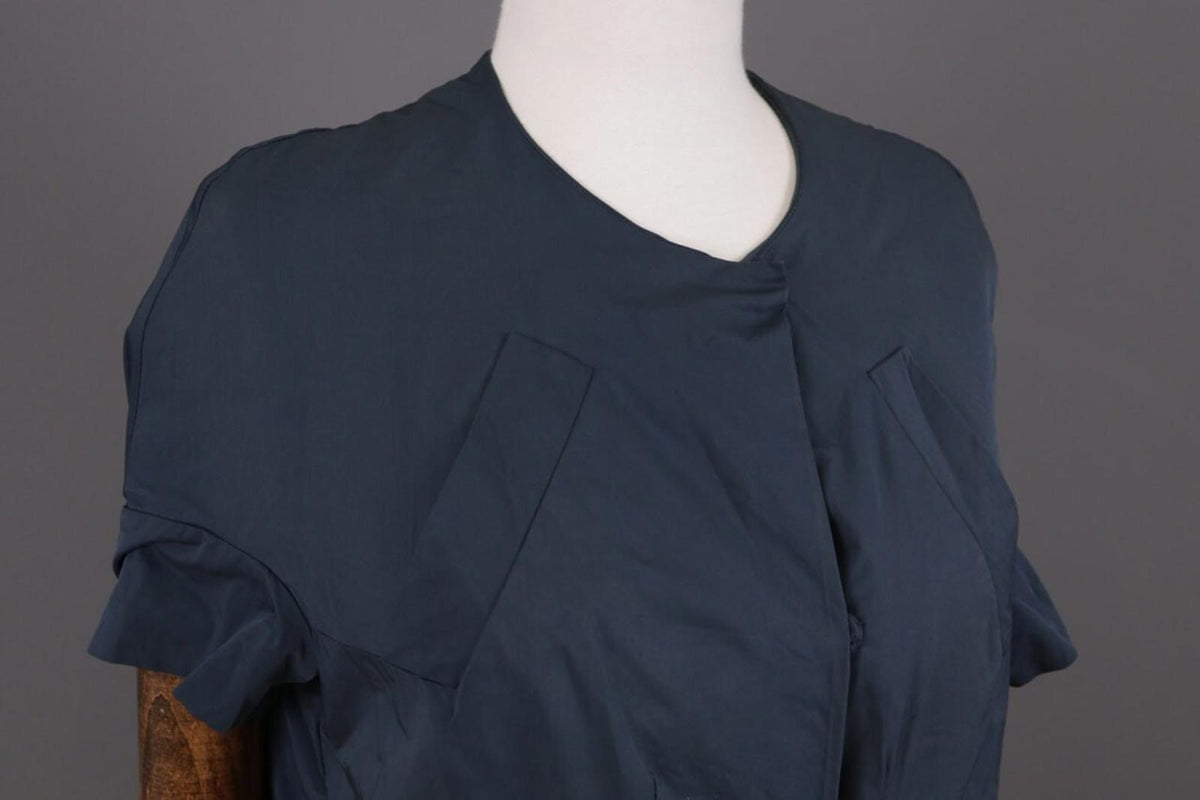 MARNI Blue Snap Short Sleeve Blouse Shirt Top – Size 38