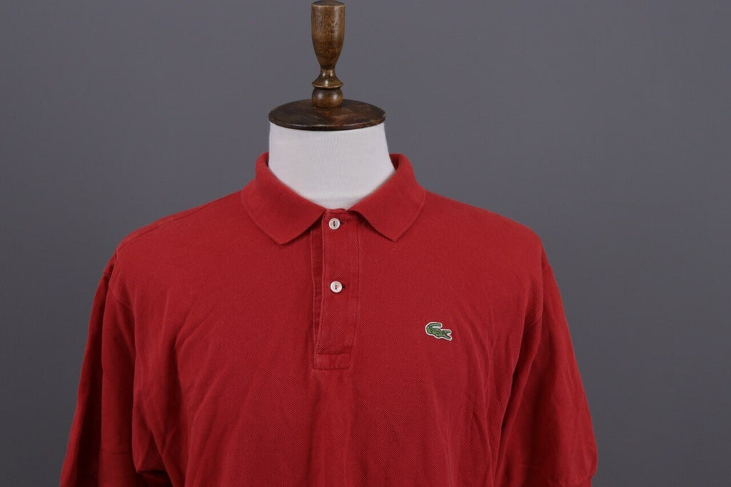 Lacoste Red Summer Men Short Sleeve Polo Shirt – Size 7 XXL