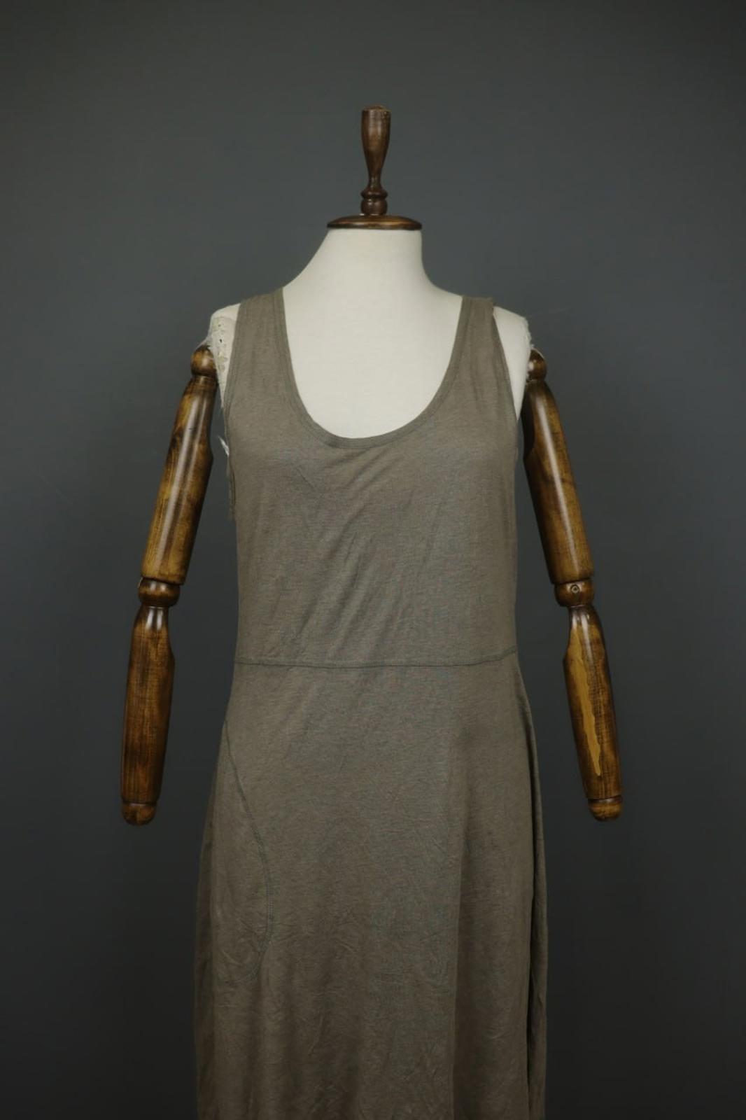 GUDRUN SJODEN Brown 100% Modal Sleeveless Scoop Neck Pullover Tank Dress – Size L