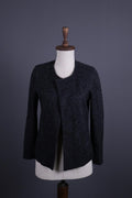 ISABEL MARANT ETOILE Gray Wool Drape Tweed Blazer Jacket – Size 40 / S